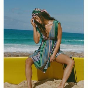 Anthropology NWT striped baby doll coverup